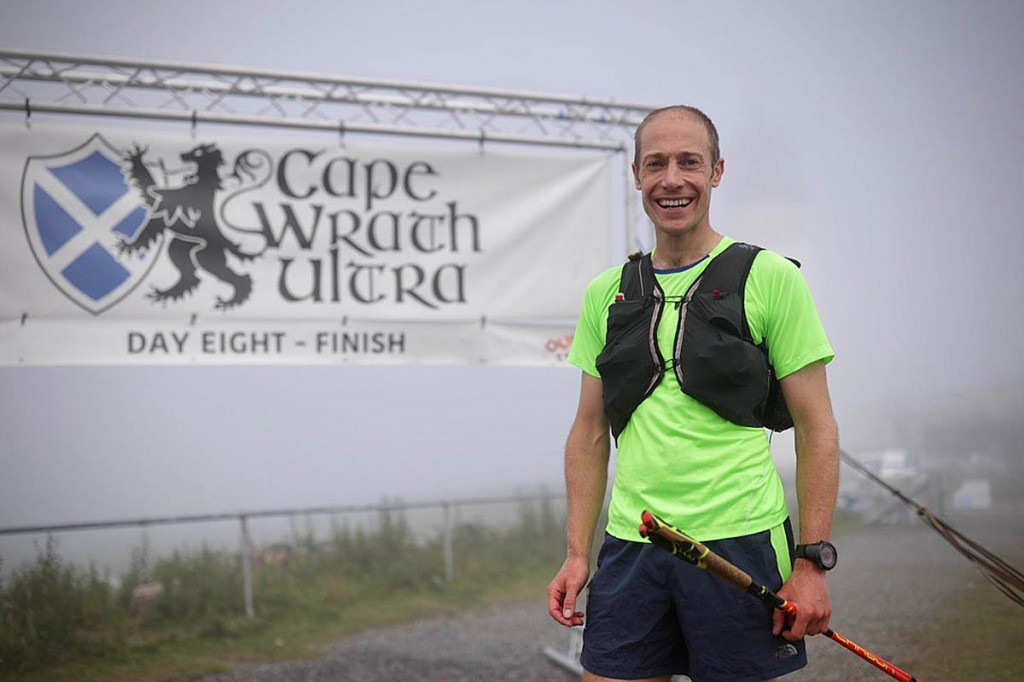 Race winner Ian Stewart at the finish. Photo: No Limits Photography