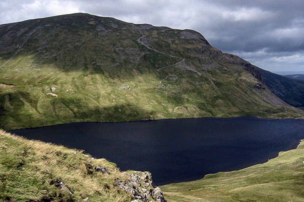 Rescuers made their way to Dollywaggon Pike from Grisedale Tarn. Photo: Bob Smith Photography