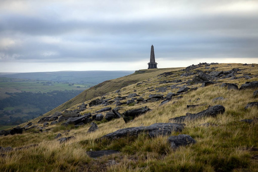 The Stoodley Pike monument above Calderdale. Photo: Bob Smith Photography