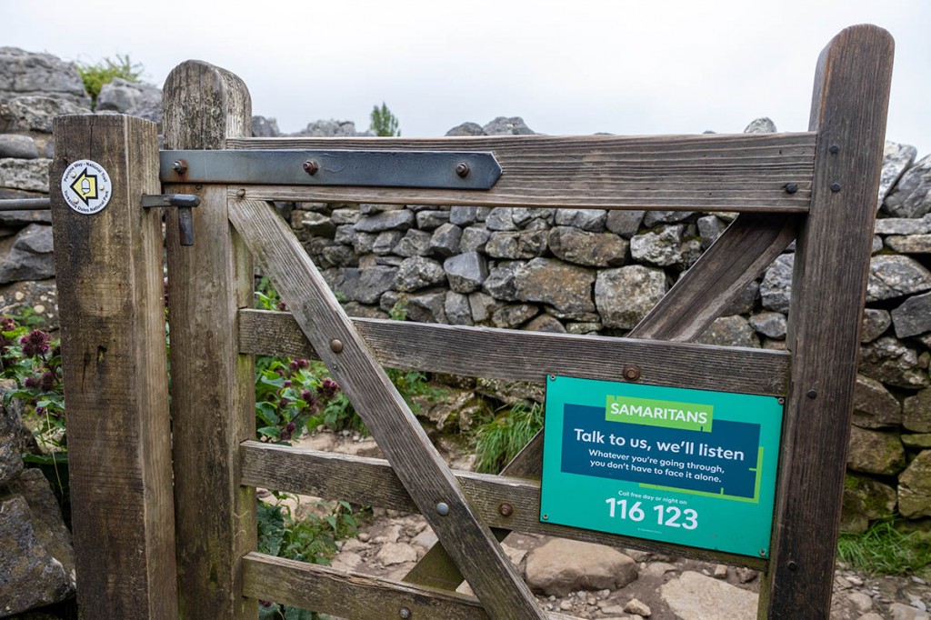 One of the signs on the path up the side of Malham Cove.Photo: Bob Smith Photography