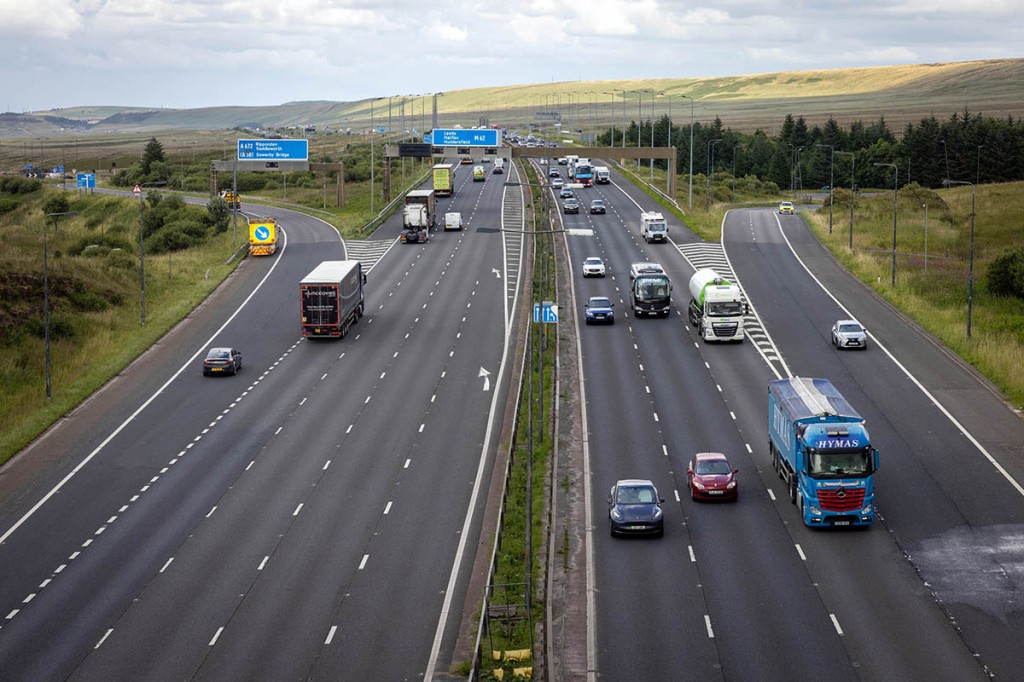 Looking east along the M62 at Windy Hill Photo: Bob Smith Photography