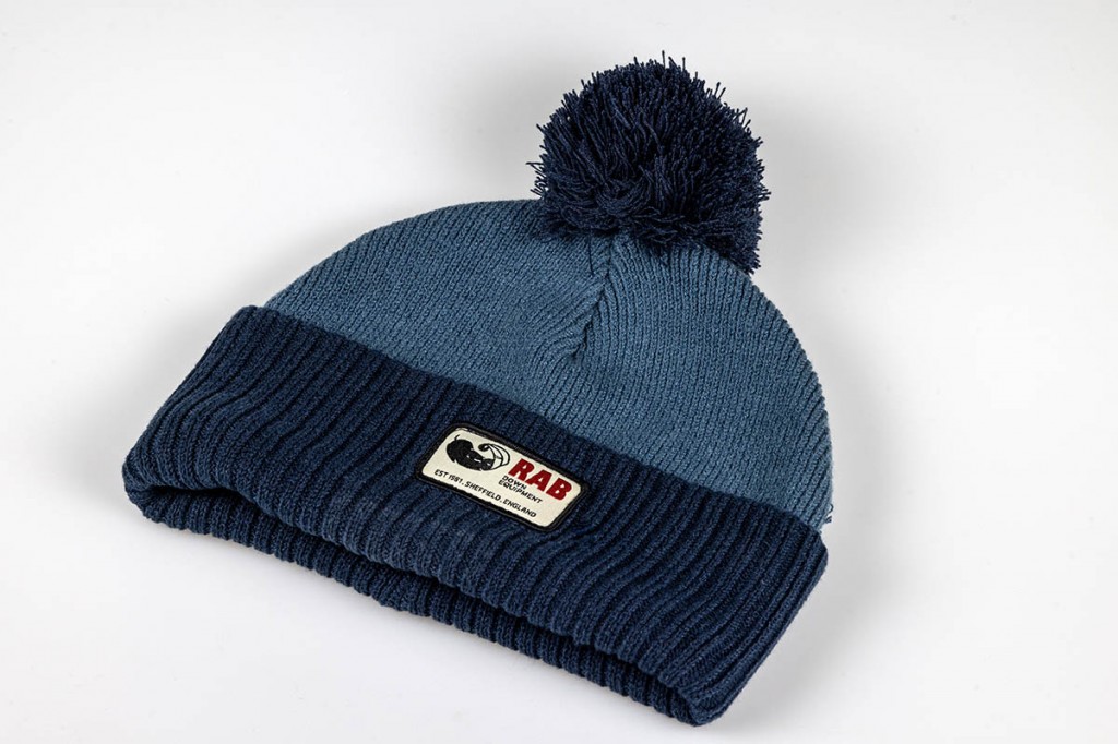 Rab Essential Bobble Hat.  Photo: Bob Smith Photography