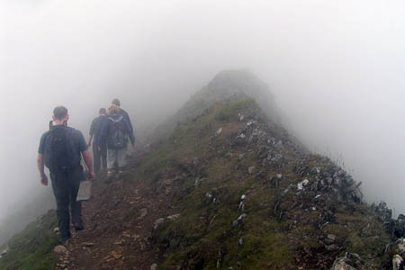 Conditions on Snowdon are often far from ideal and need good navigation skills. Photo: Dave Dunford CC-BY-SA-2.0